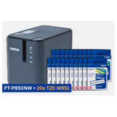 Brother PT-P950NW Desktop Label Printer and Tape BUNDLE